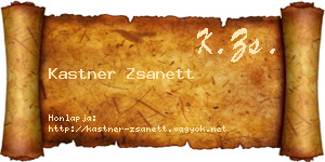 Kastner Zsanett névjegykártya